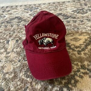 YELLOWSTONE NATIONAL PARK red baseball cap hat